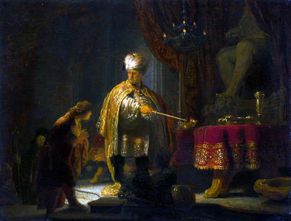 Daniel And Cyrus Before The Idol Bel By Rembrandt Oil Painting