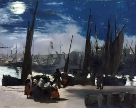 Placeholder-TG0401 Moonlight over the Port of Boulogne 1868