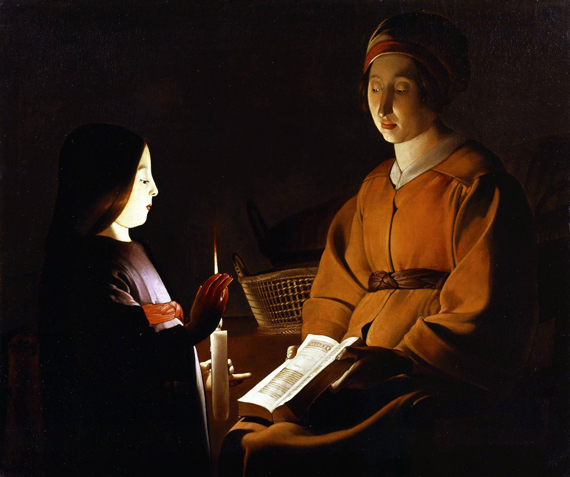 The Education of the Virgin by Georges La Tour, oil painting reproduction on canvas The Education of the Virgin