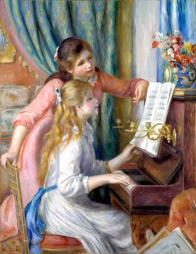 Two Young Girls at the Piano 1892