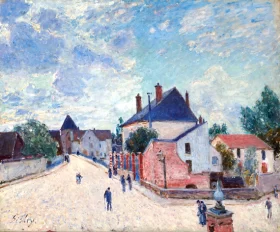 L'allée des Peupliers à Moret au Bord Du Loing by Alfred Sisley