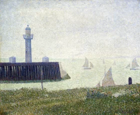 The stairway 1913 Harbour Entrance At Honfleur, 1886