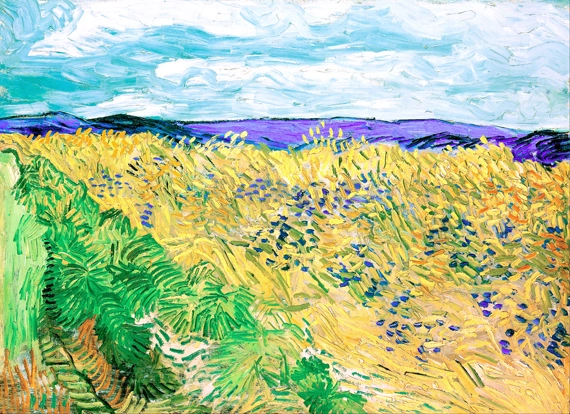 ヤグルマギクのある麦畑 フィンセント·ファン·ゴッホ | 油絵複製画