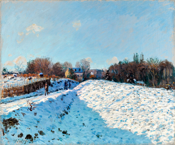 油絵 シスレー 雪の風景 アルフレッド シスレー 印象派 風景 画
