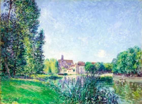 アルフレッド・シスレー、「MORET-SUR-LOING」、海外版超希少レゾネ シスレー，アルフレッド - 最高級複製画専門店 《 ワールド