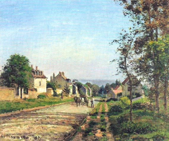 Near Louveciennes, the Street 1871 カミーユ·ピサロ | 油絵複製画