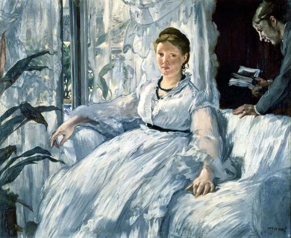 エドゥアール・マネ、【青い長椅子にすわるマネ夫人】、希少な額装用画集より エドゥアール・マネ、【青い長椅子にすわるマネ夫人】、希少な額装用