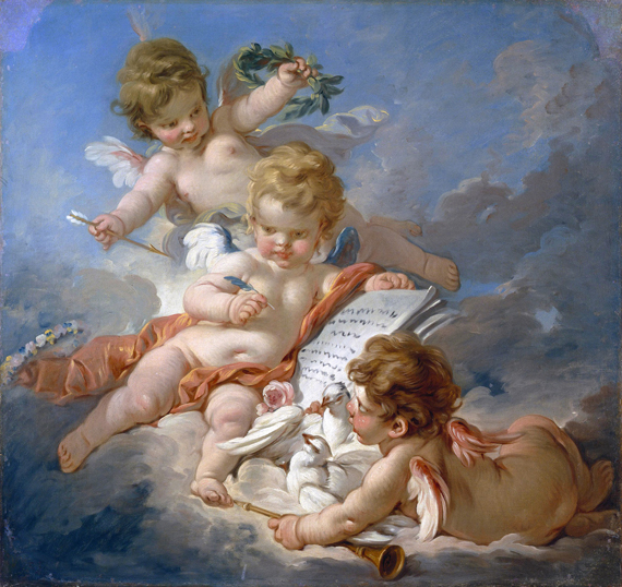 Cupids, Allegory of Poetry フランソワ・ブーシェ | 油絵複製画