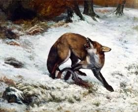 Fox Caught in a Trap 1860