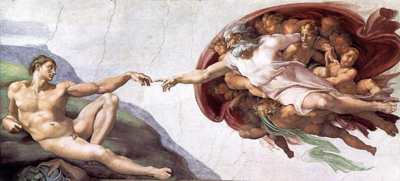 アダムの創造 ミケランジェロ・ブオナローティ | 油絵複製画 | KOSH 