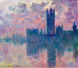 The Houses of Parliament, at Sunset