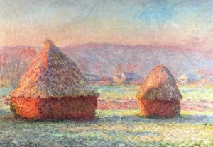 Haystacks - White Frost, Sunrise, 1889