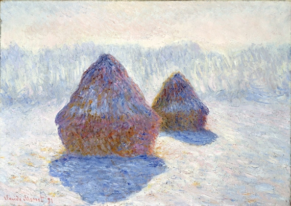 Haystacks (Effect of Snow and Sun)