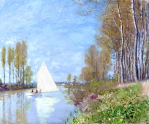 Voilier Sur Le Petit Bras De La Seine, Argenteuil