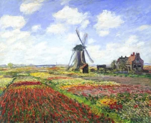 Tulip Fields With the Rijnsburg Windmill