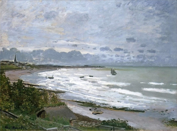 The Beach at Saint-Adresse, 1876