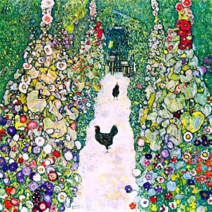 Garden With Roosters