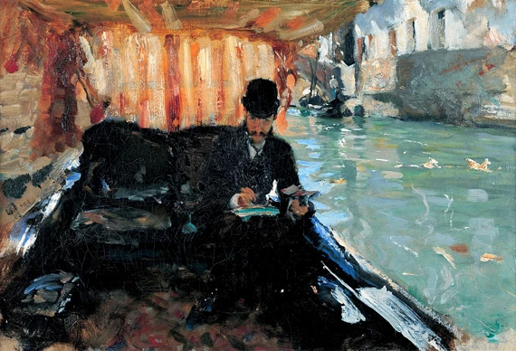 Ramón Subercaseaux In a Gondola 1880