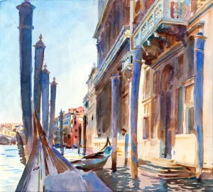 Gondola Moorings on the Grand Canal 1904