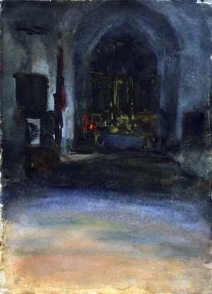 Spanish Church Interior 1880