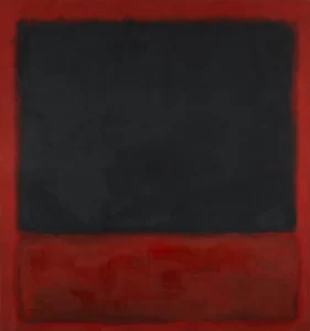 Untitled (Black, Red Over Black, On Red)