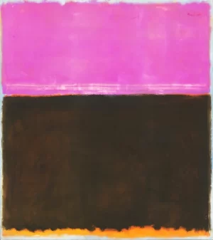 Untitled (Violet, Black, Orange On Gray) 1953