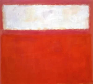 Untitled ( Pink And White Over Red), 1957