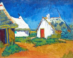 Three White Cottages In Saintes-Maries 1888