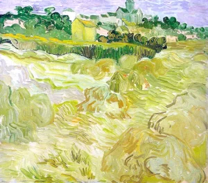 Wheat Fields With Auvers In The Background