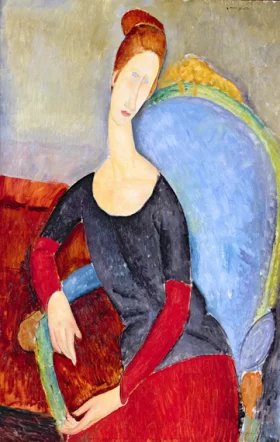 Houses at Beaulieu 1918 Mme Hebuterne in a Blue Chair 1918
