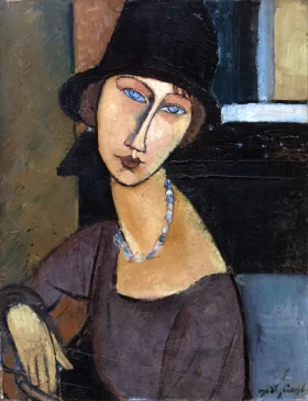 Still Life with a Poem 1915 Jeanne Hébuterne (in the hat) 1917