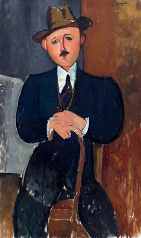 Seated Man (Leaning on a Cane) 1918