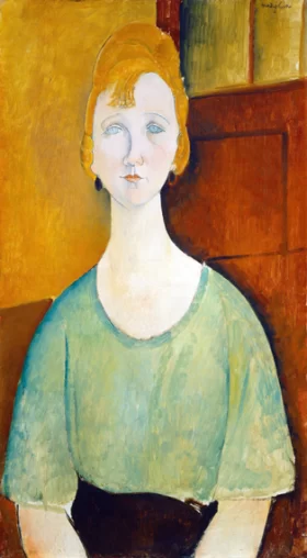 Girl in a Green Blouse 1917