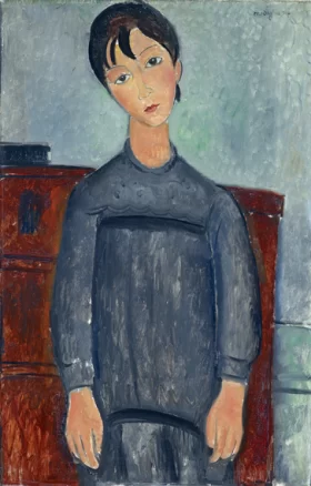 Water-Bottle, Bowl and Glass 1919 Girl in Black Apron 1918