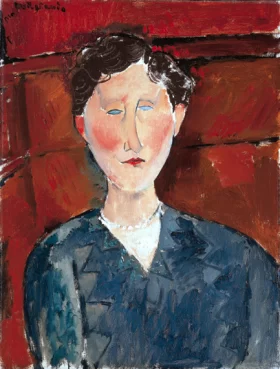 Placeholder-JG0236 Portrait De Femme Au Corsage Bleu 1916