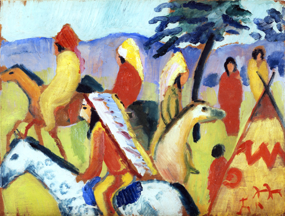 Riding Indians At The Tent