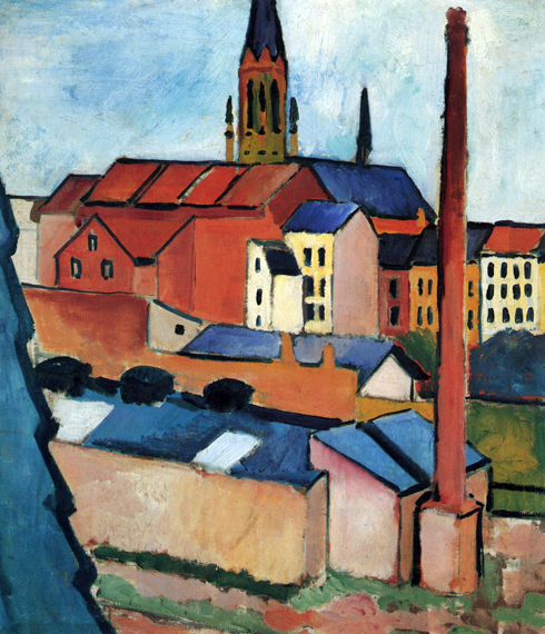 St. Mary's With Houses And Chimney (Bonn)