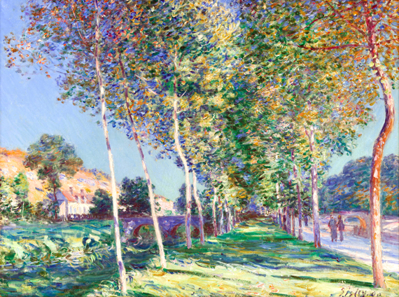 Poplar alley around Moret-sur-Loing 1892