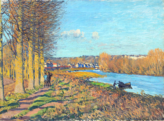 Winter Morning 1874 으로 알프레드 시슬리, 캔버스에 유화 재현 Winter Morning 1874