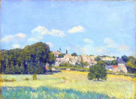 Vue de Marly-le-Roi, effet de soleil 1876
