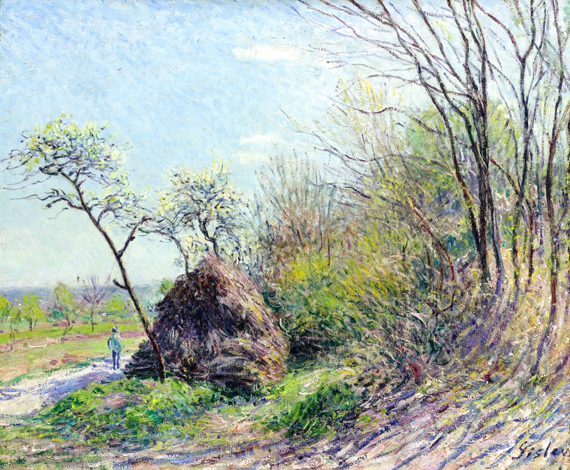 Edge of the Forest Sablones, 1884, 85 으로 알프레드 시슬리, 캔버스에 유화 재현 Edge of the Forest Sablones, 1884, 85