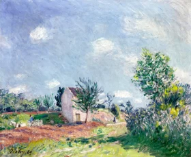 Paysage de Printemps, Chemin aux Environs de Moret Sur Loing