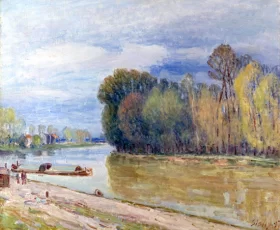Le Canal Du Loing au Printemps, Le Matin