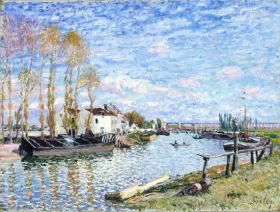 Grainstacks at the End of the Day, Autumn, 1891 The Loing at Saint-Mammès 1882