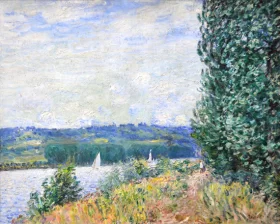 Water Lilies, 1914 La Seine à la Bouille, coup de vent