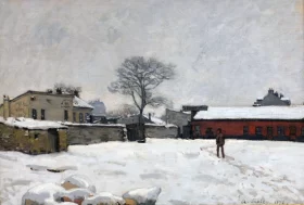 Yellow Irises and Malva, 1914-17 Under the snow the Farmyard at Marly Le Roi 1876