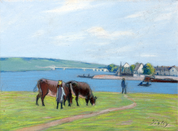 Vaches au Bord de La Seine à Saint Mammès