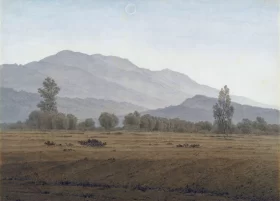 New Moon above the Riesengebirge Mountains