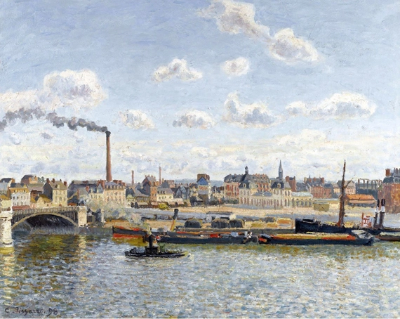 The Bridge of Boieldieu and the Orleans Station Rouen Sunny Day 1898