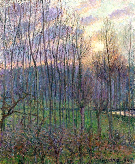 Poplars, Sunset at Eragny 1894
